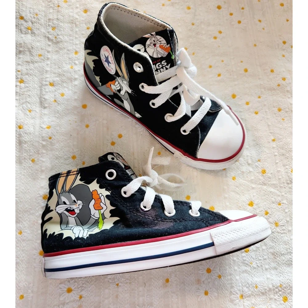 Converse x Bugs Bunny Looney Tunes 100 years HI Top‎ Shoes 9c